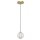 LED Pendelleuchte Kugelschirm Ø 11,1 cm in Messing 3000K