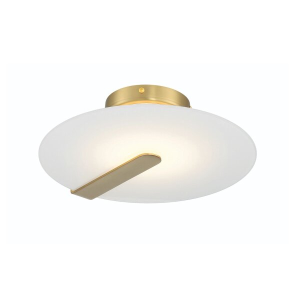 LED Deckenlampe rund Ø 31 cm 3000 K 520 lm Metall Glas