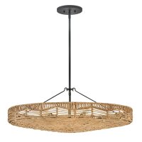 Hängeleuchte rund Ø 76,2 cm groß Rattan...