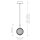 LED Hängeleuchte Rauchglas Metall D: 15,2 cm rund 3000 K