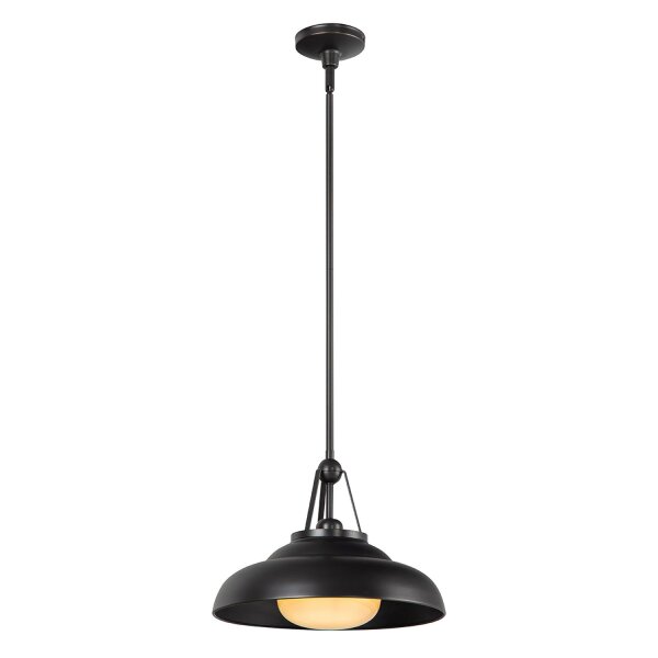 Hängelampe Bronze antik Ø 36,8 cm Metall Glas E27 Industrial
