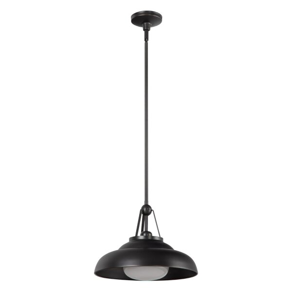 Hängelampe Bronze antik Ø 36,8 cm Metall Glas E27 Industrial