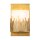 Wandlampe in Gold H: 25,4 cm klein IP44 Metall Glas Bad