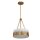 Pendelleuchte rund Ø 38,1 cm Metall Glas 3x E27 in Blattgold
