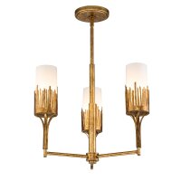 Kronleuchter Modern &Oslash; 50,8 cm 3-armig E14 in Blattgold