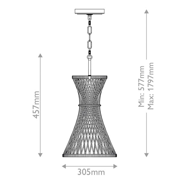 Hängelampe Schwarz Ø 30,5 cm Rattan Metall für E27 Boho