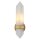 Wandlampe Alabaster Metall 38,1 cm E27 in Messing antik Weiß