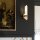 Wandlampe Alabaster Metall 38,1 cm E27 in Messing antik Weiß