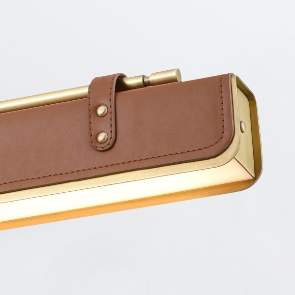 LED Pendelleuchte Balken B: 80 cm Metall Kunstleder 2620K
