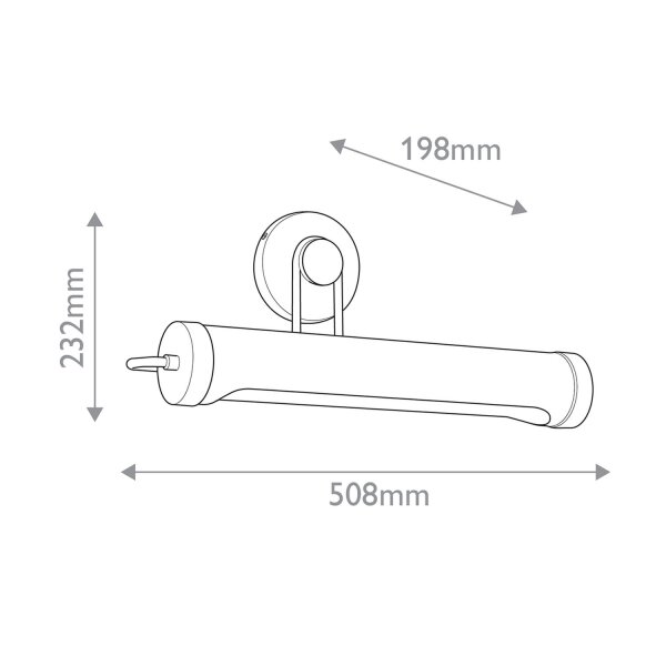 Bilderleuchte Metall 50,8 cm breit in Bronze Antik E27