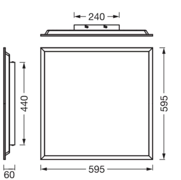 LED Deckenleuchte Weiß Metall 3000K B:59,5cm OSRAM