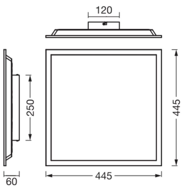 LED Deckenleuchte Weiß Metall 4000K B:44,5cm OSRAM