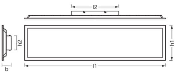 LED Deckenleuchte Weiß Metall 4000K L:120cm OSRAM