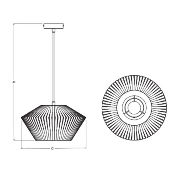 Hängelampe Schwarz Metall E27 Ø30,5 cm modern OSRAM