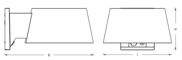 LED Solar Wandlampe dimmbar Metall 3000 K IP54 OSRAM
