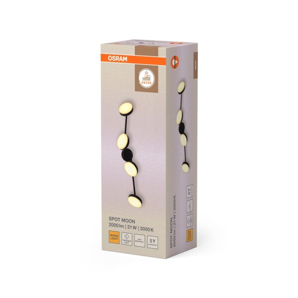 LED Deckenleuchte verstellbar Schwarz 3000 K OSRAM