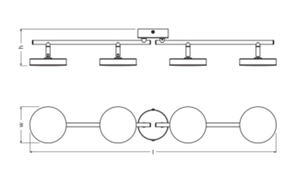 LED Deckenleuchte verstellbar Schwarz 3000 K OSRAM