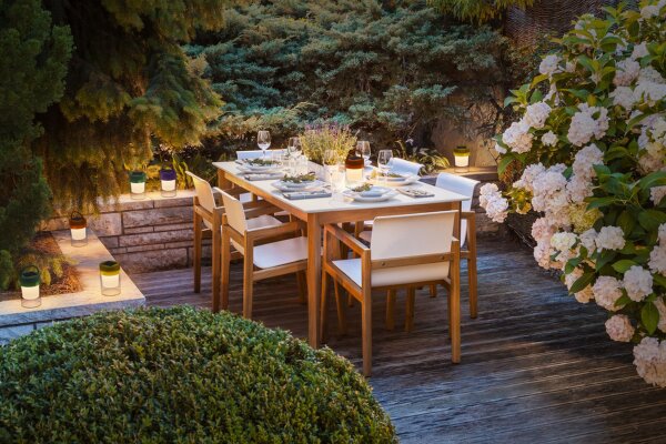 LED Solar Tischlampe dimmbar Lila 3000 K IP44 OSRAM