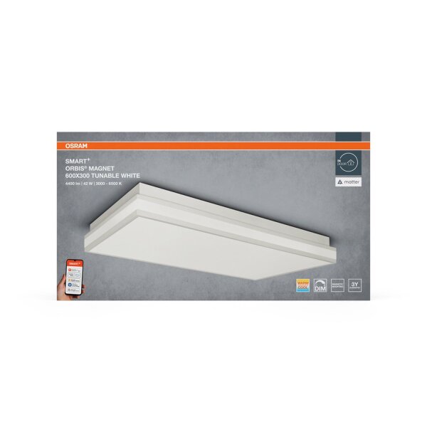 LED Deckenleuchte dimmbar Smart+ TW Weiß L:60 cm OSRAM