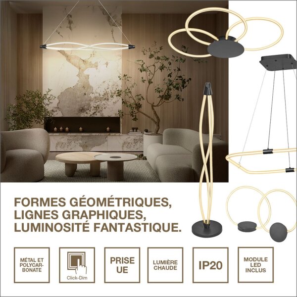 LED Pendelleuchte dimmbar Dunkelgrau 3000 K OSRAM