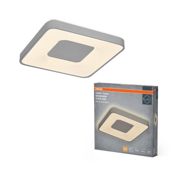 LED Deckenleuchte Click-DIM Silber 3000K L:48,5cm OSRAM