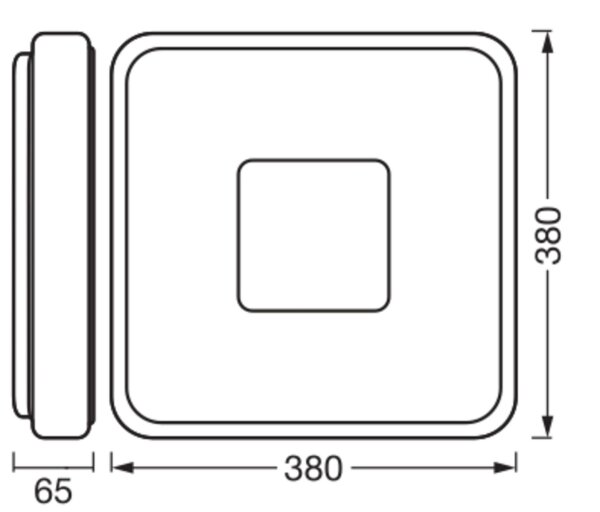 LED Deckenlampe Click-DIM Weiß Stahl 3000K L38cm OSRAM