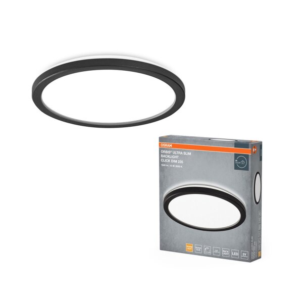 LED Deckenleuchte Click-DIM Schwarz 3000K Ø23,5cm OSRAM