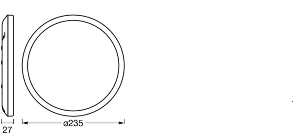 LED Deckenleuchte Click-DIM Weiß 3000K Ø23,5cm OSRAM