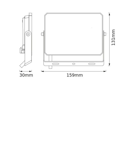 LED Außenstrahler schwenkbar Aluminium 3000K IP65 OSRAM