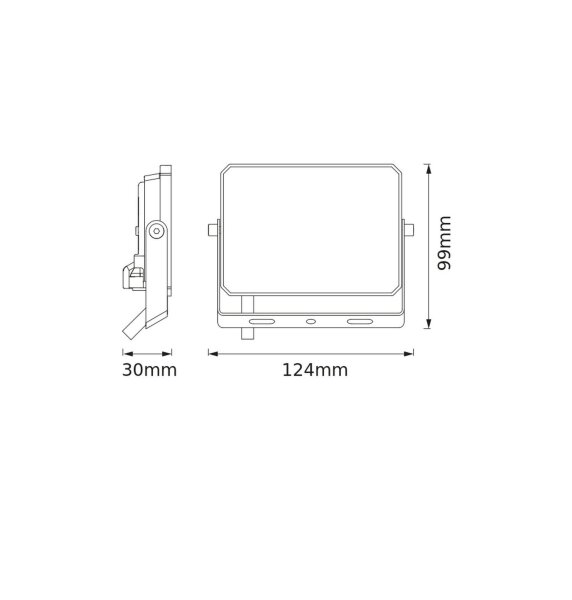 LED Flutlicht schwenkbar Schwarz Alu 3000 K IP65 OSRAM