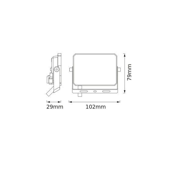 LED Strahler schwenkbar Schwarz Alu 3000K IP65 OSRAM