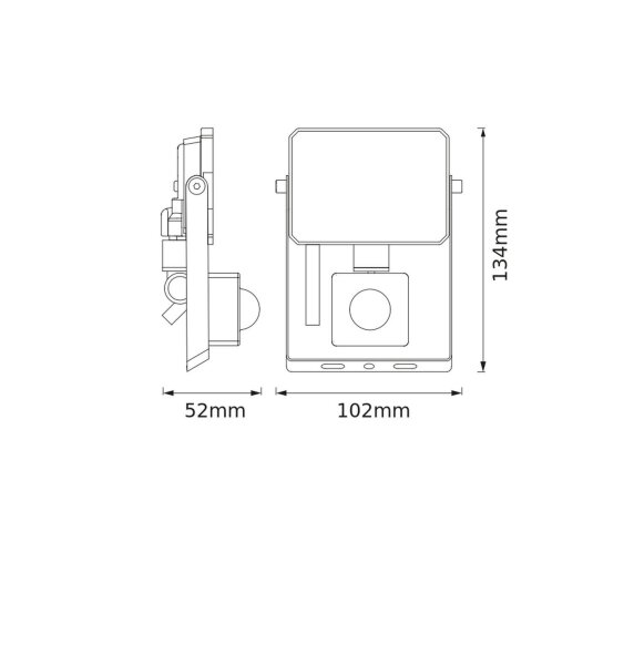 LED Außenstrahler Sensor flexibel Alu 3000K IP65 OSRAM