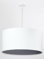 H&auml;ngeleuchte Esstisch Wei&szlig; Stoff rund Lampe
