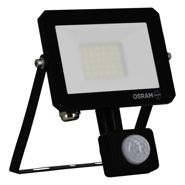 LED Spot Sensor schwenkbar Schwarz Alu 3000K IP65 OSRAM