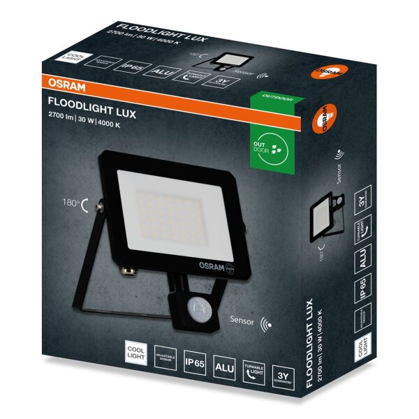 LED Außenstrahler schwenkbar 4000K Aluminium IP65 OSRAM