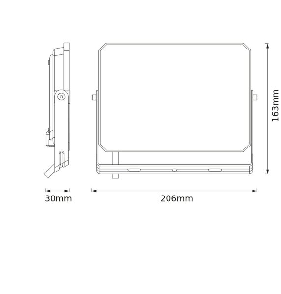 LED Außenstrahler schwenkbar Alu Schwarz IP65 OSRAM