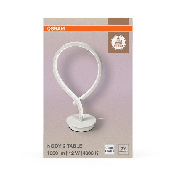 LED Tischleuchte Weiß Metall 4000 K H:33,5 cm OSRAM