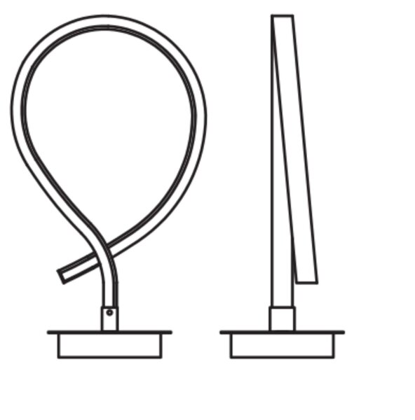 LED Tischleuchte Weiß Metall 4000 K H:33,5 cm OSRAM