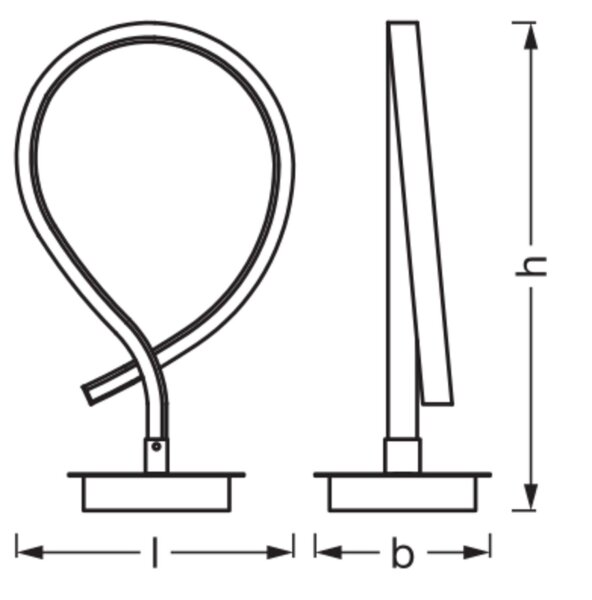 LED Tischleuchte Weiß Metall 4000 K H:33,5 cm OSRAM