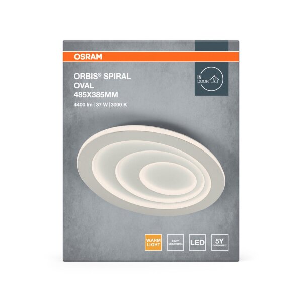 LED Deckenleuchte Weiß Metall 3000K L:48,5cm OSRAM