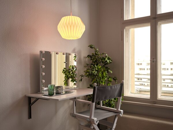 Runde Hängelampe Papier E27 Ø35 cm Weiß Modern OSRAM