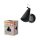 Wandlampe verstellbar Schwarz H:24,5 cm E27 Schalter