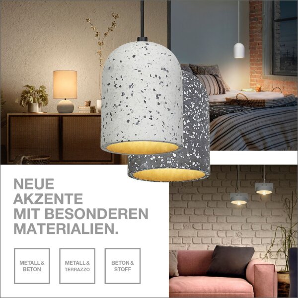 Pendelleuchte Gold Terrazzo Blau Ø10 cm OSRAM