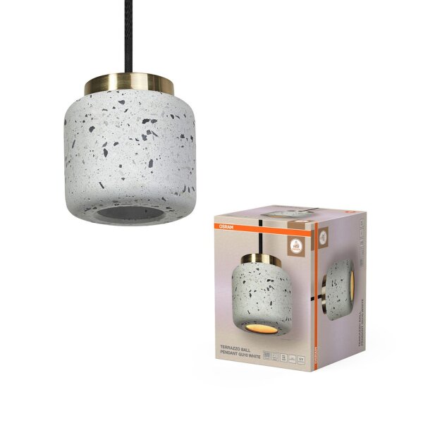 Hängelampe Weiß Terrazzo Gold Ø10 cm modern OSRAM