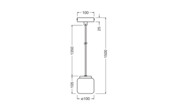 Hängelampe Weiß Terrazzo Gold Ø10 cm modern OSRAM