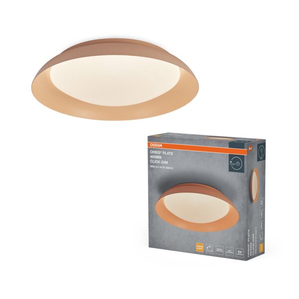 LED Deckenlampe Click-DIM 3000K Ø48cm Rosé modern OSRAM