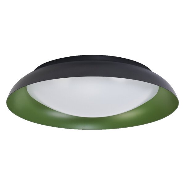 LED Deckenlampe Click-DIM Schwarz Grün 3000K rund Ø48cm