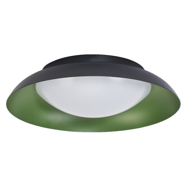 LED Deckenleuchte Click-DIM Schwarz Grün 3000 K Ø31cm