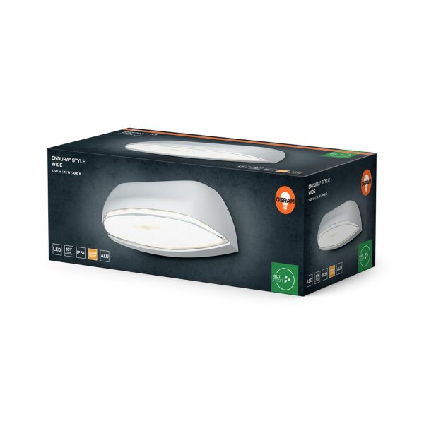 LED Wandleuchte Weiß Alu 3000K IP54 B:21 cm OSRAM