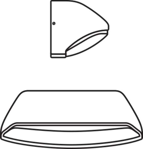 LED Wandleuchte Weiß Alu 3000K IP54 B:21 cm OSRAM